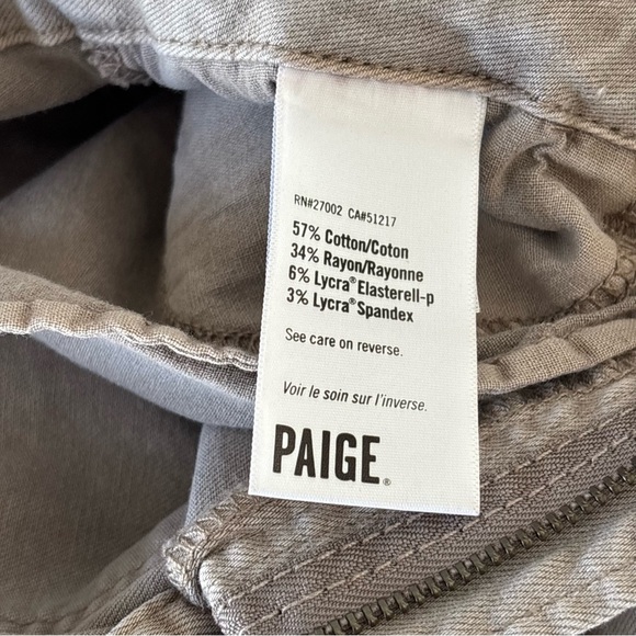 PAIGE Carly Pant High Rise Crop Wide Leg Jean Drawstring Trousers Moss Size 28 - Picture 11 of 13